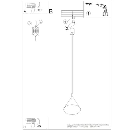 Lampa wisząca NOX 25 ultramaryna