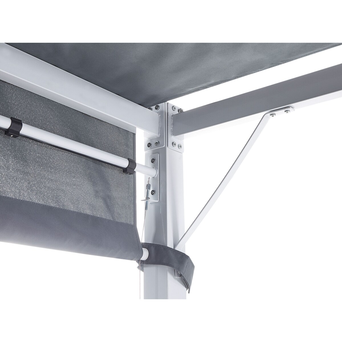 Pawilon ogrodowy LED 310 x 310 cm szary PARGA