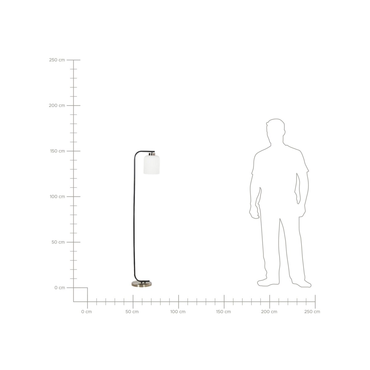 Lampa podłogowa metalowa mosiężna CAUDELO