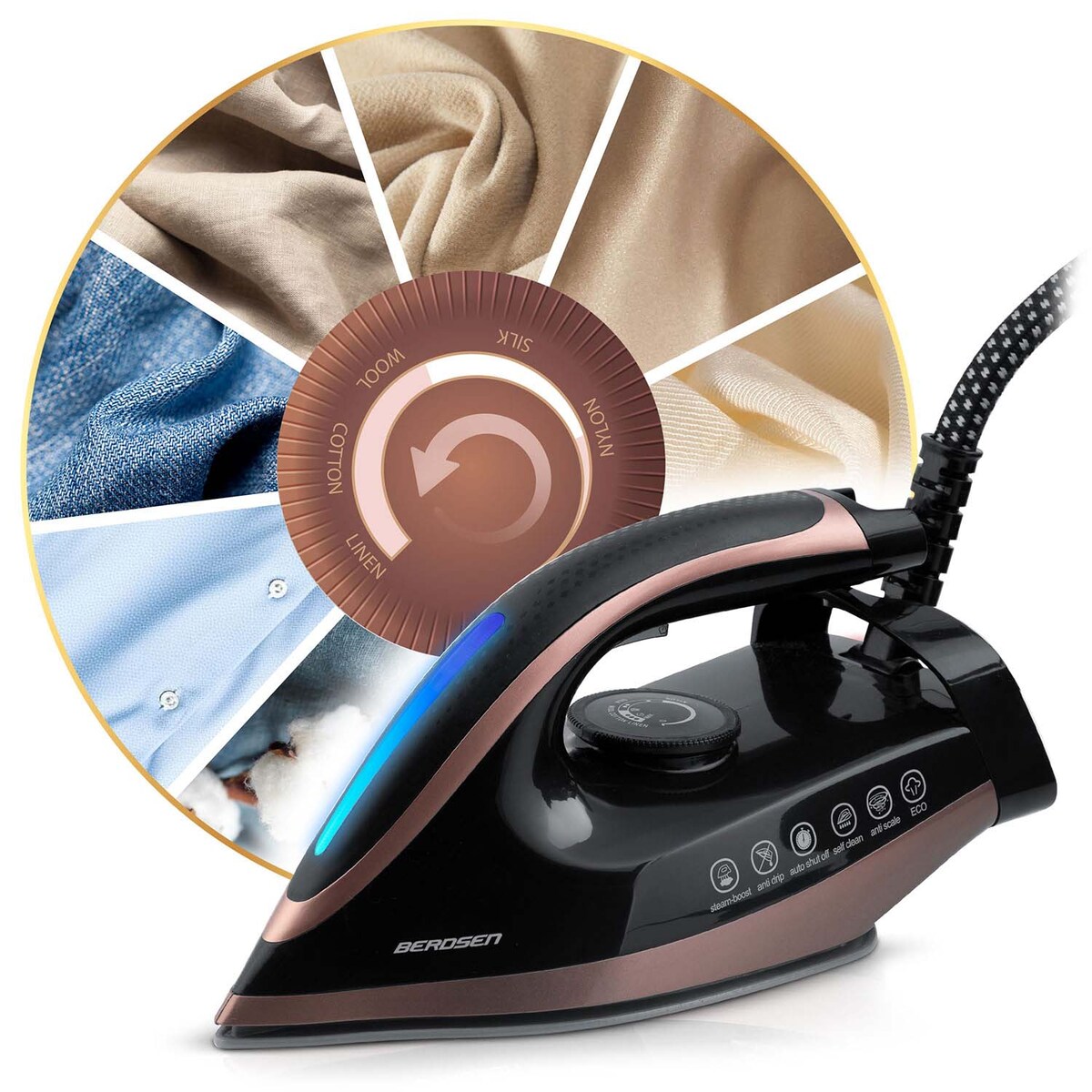 Stacja parowa generator pary żelazko 3000W ceramiczna powłoka Berdsen 333400