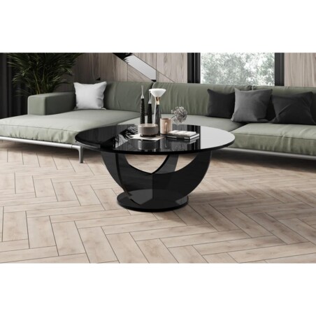 Ława CAPRI 100x100 czarny połysk