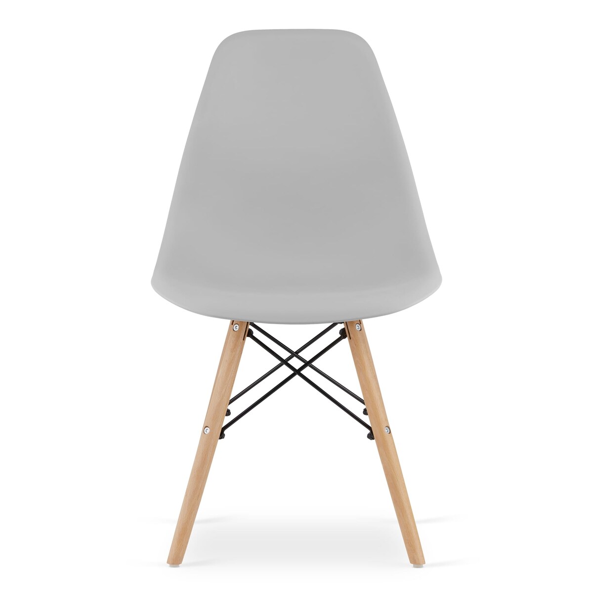 Krzesło Do Jadalni Kuchni Salonu Osaka Szare / Nogi Naturalne