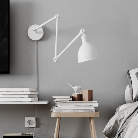 Biały kinkiet ruchomy Bazar 2827660-5007 By Rydens metalowy industrial