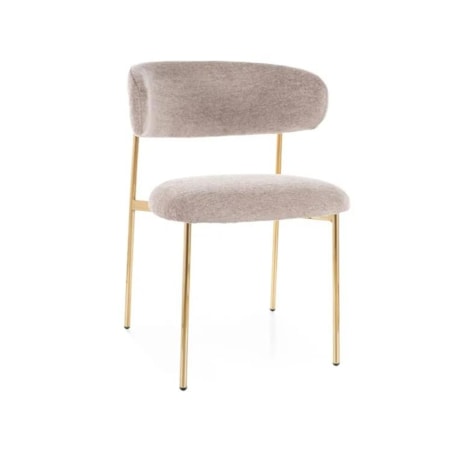 Krzesło tapicerowane ELTON RAVEN ciemnobeżowy