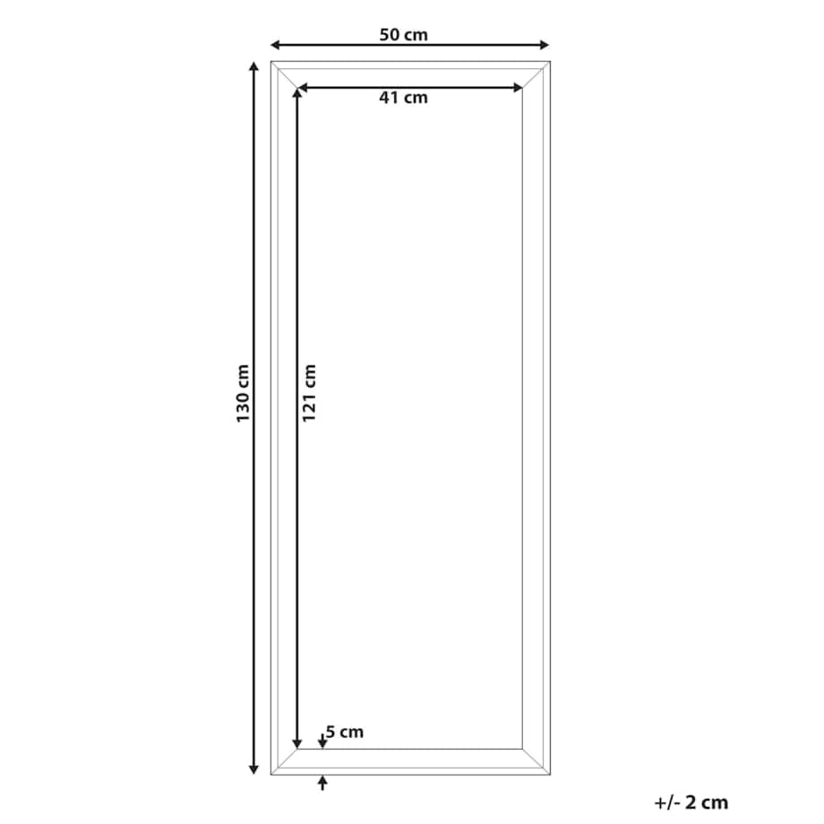 Lustro ścienne 50 x 130 cm białe BENON