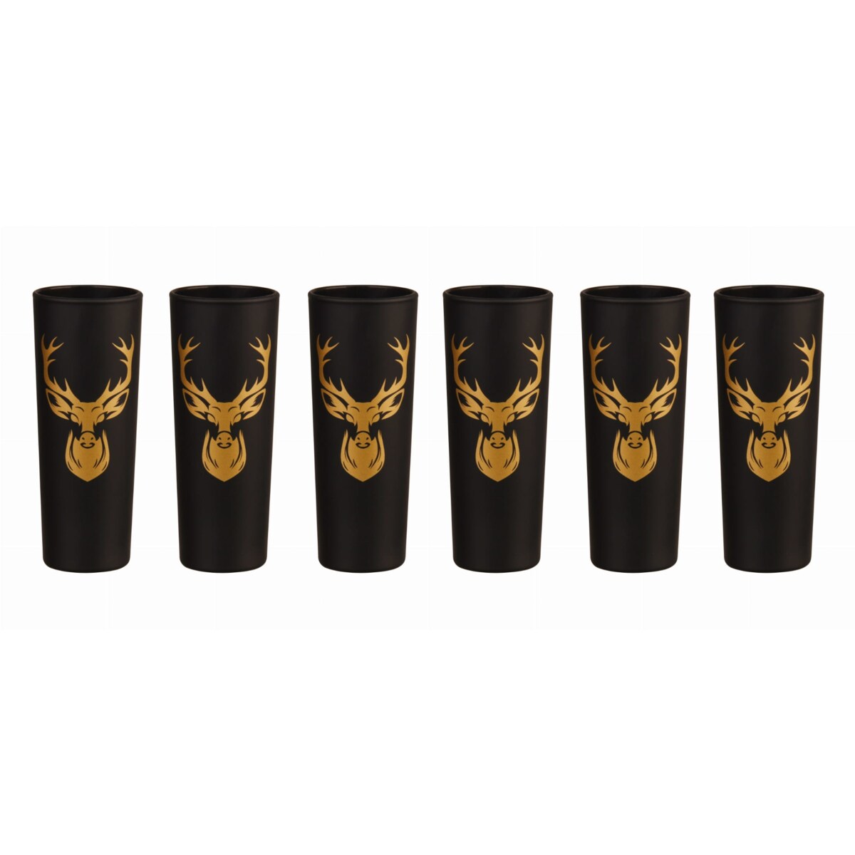 Kieliszki do wódki z jeleniem 70ml zestaw 6 szt