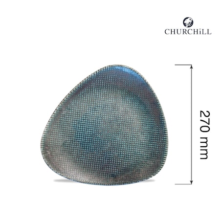 Talerz trójkątny Astro Metallic Blue, 270mm