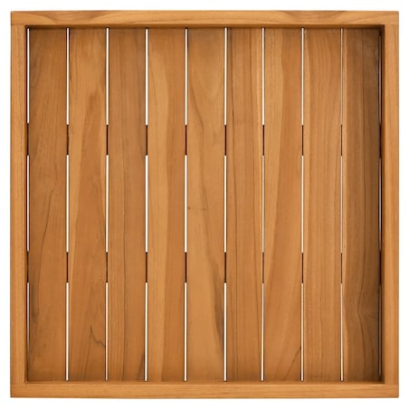 vidaXL Taca, 50x50 cm, lite drewno tekowe