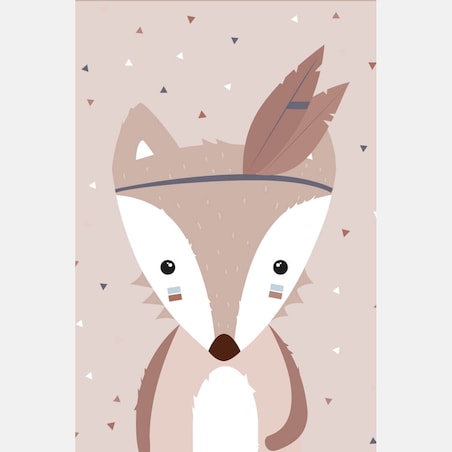 Plakat dla dzieci Lisek apacz boho 40x50