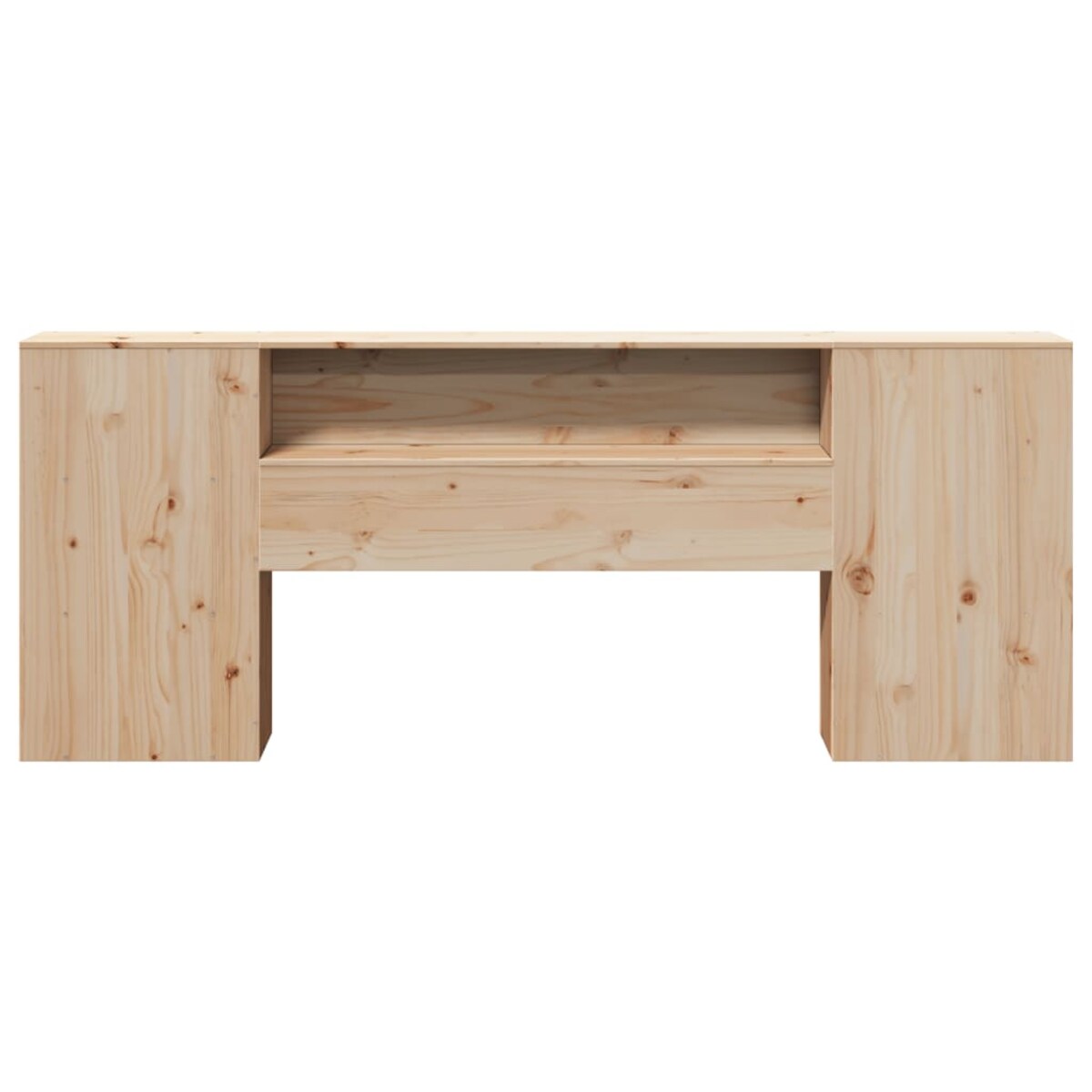 vidaXL Wezgłowie do łóżka, z półkami, 180 cm, lite drewno sosnowe