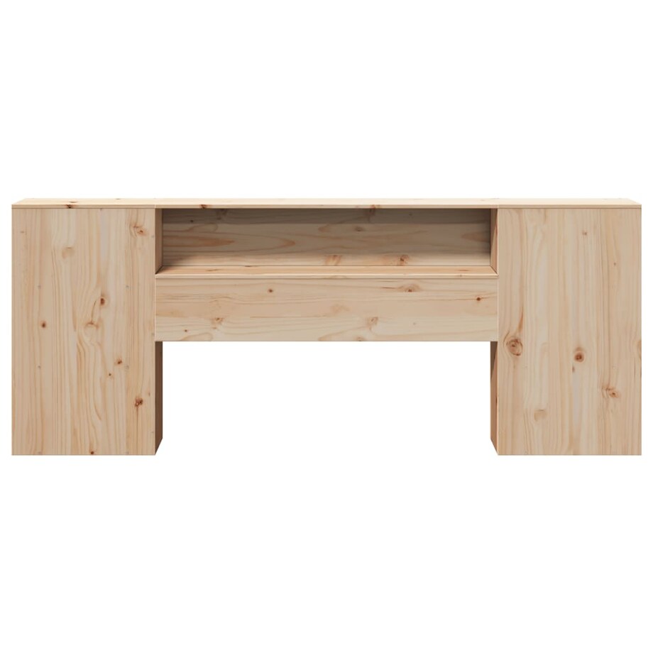 vidaXL Wezgłowie do łóżka, z półkami, 180 cm, lite drewno sosnowe