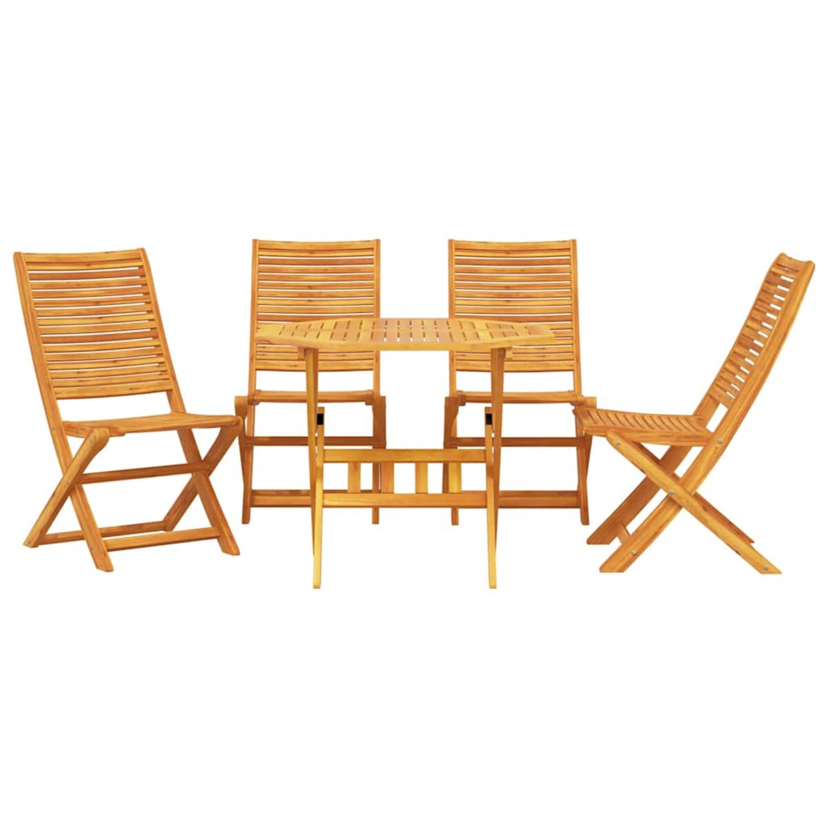 vidaXL Zestaw do jadalni w ogrodzie 5 pcs Brązowy lite drewno akacjowe