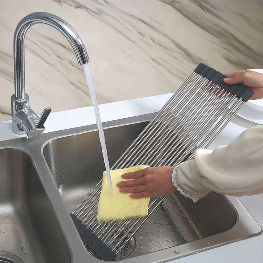 Suszarka ociekacz kratka stalowa na zlewozmywak 45x32cm KINGHOFF