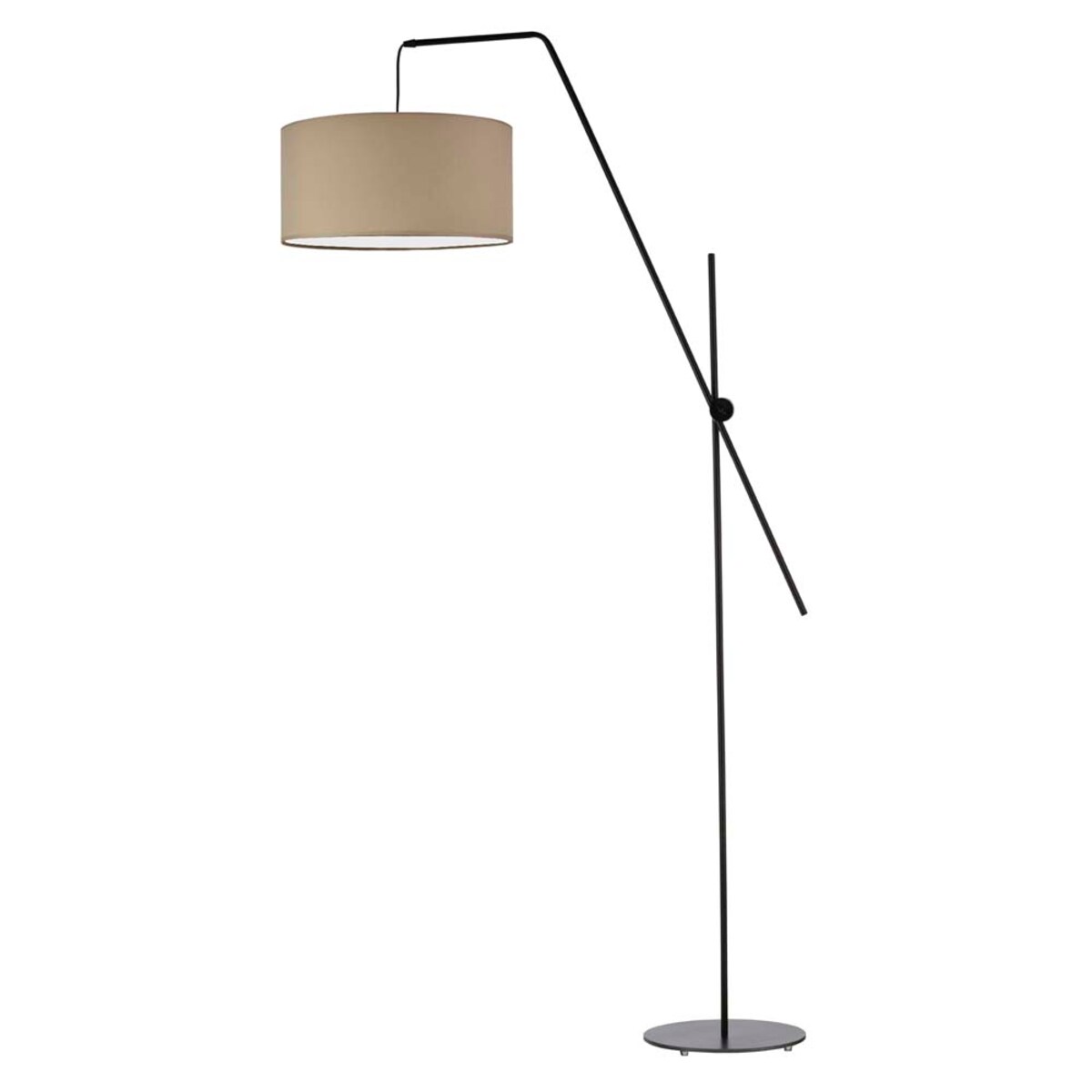 Lampa stojąca podłogowa przegubowa regulowana z abażurem walec MODERN