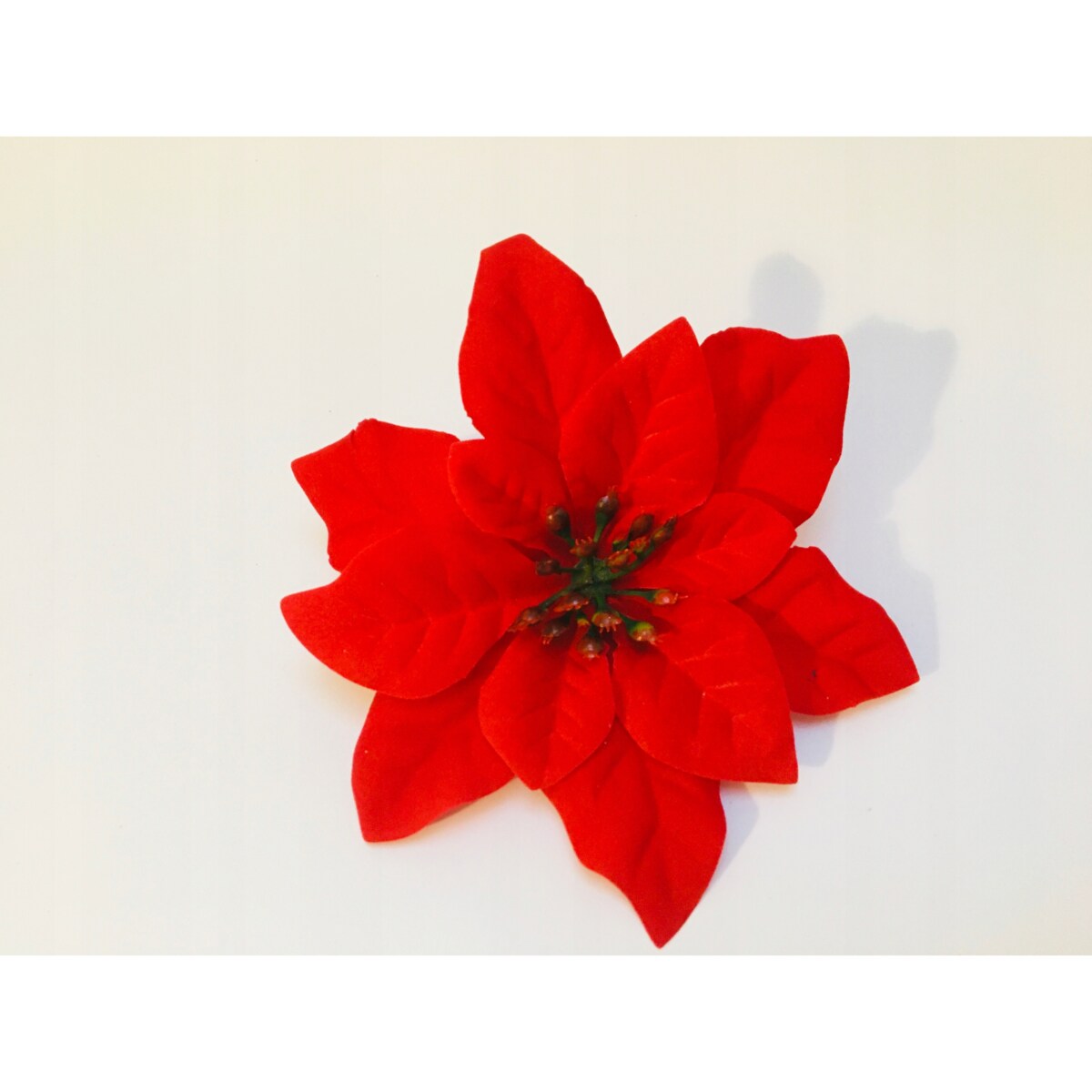 GWIAZDA betlejemska czerwona 14cm do dekoracji choinki schody stroik święta