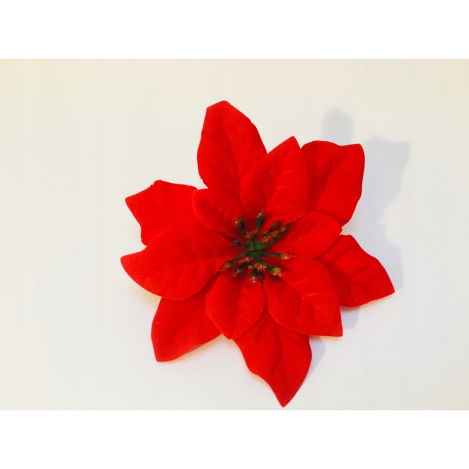 GWIAZDA betlejemska czerwona 14cm do dekoracji choinki schody stroik święta