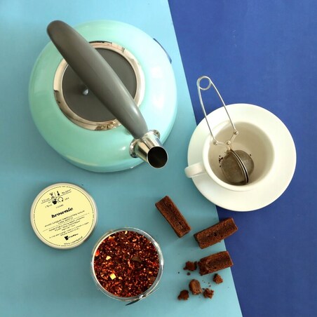 Herbata rooibos z czerwonokrzewu BROWNIE o słodko - czekoladowym smaku - herbata liściasta sypana mieszanka napar susz - gotowa na prezent upominek