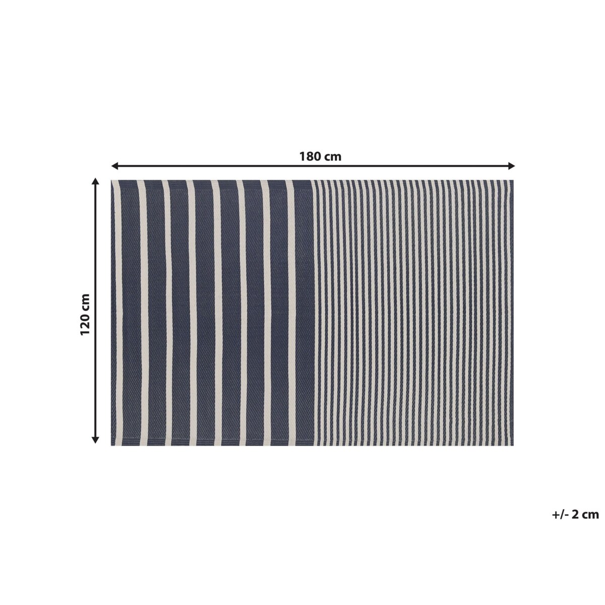 Dywan zewnętrzny 120 x 180 cm ciemnoniebieski HALDIA