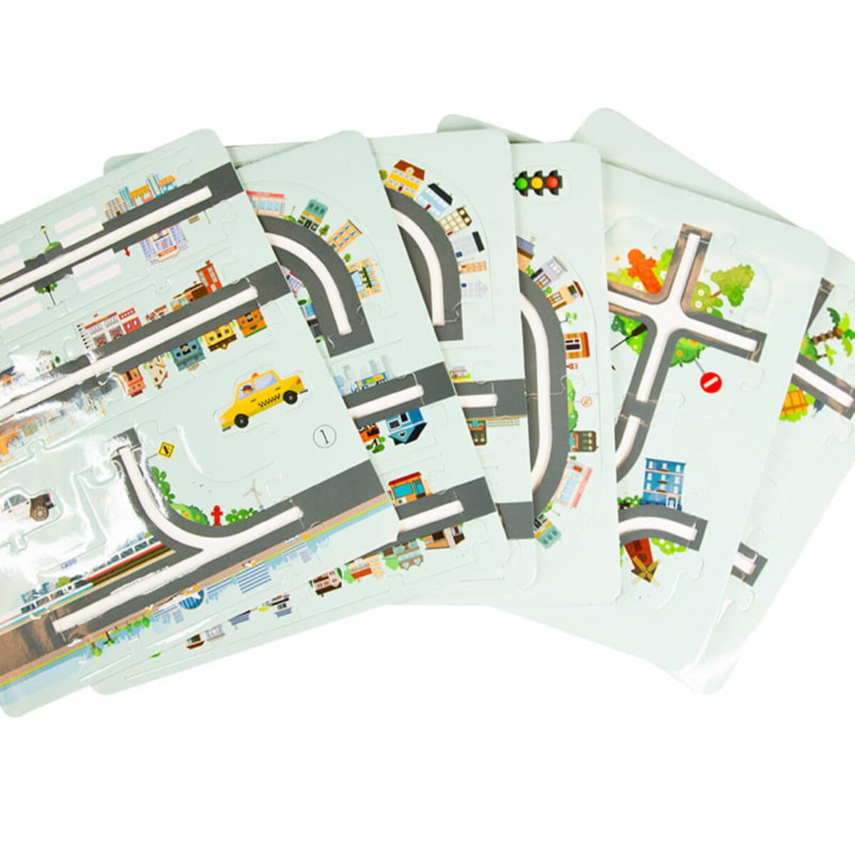 Droga - tor dla samochodów Miasto - Puzzle 44 elementy