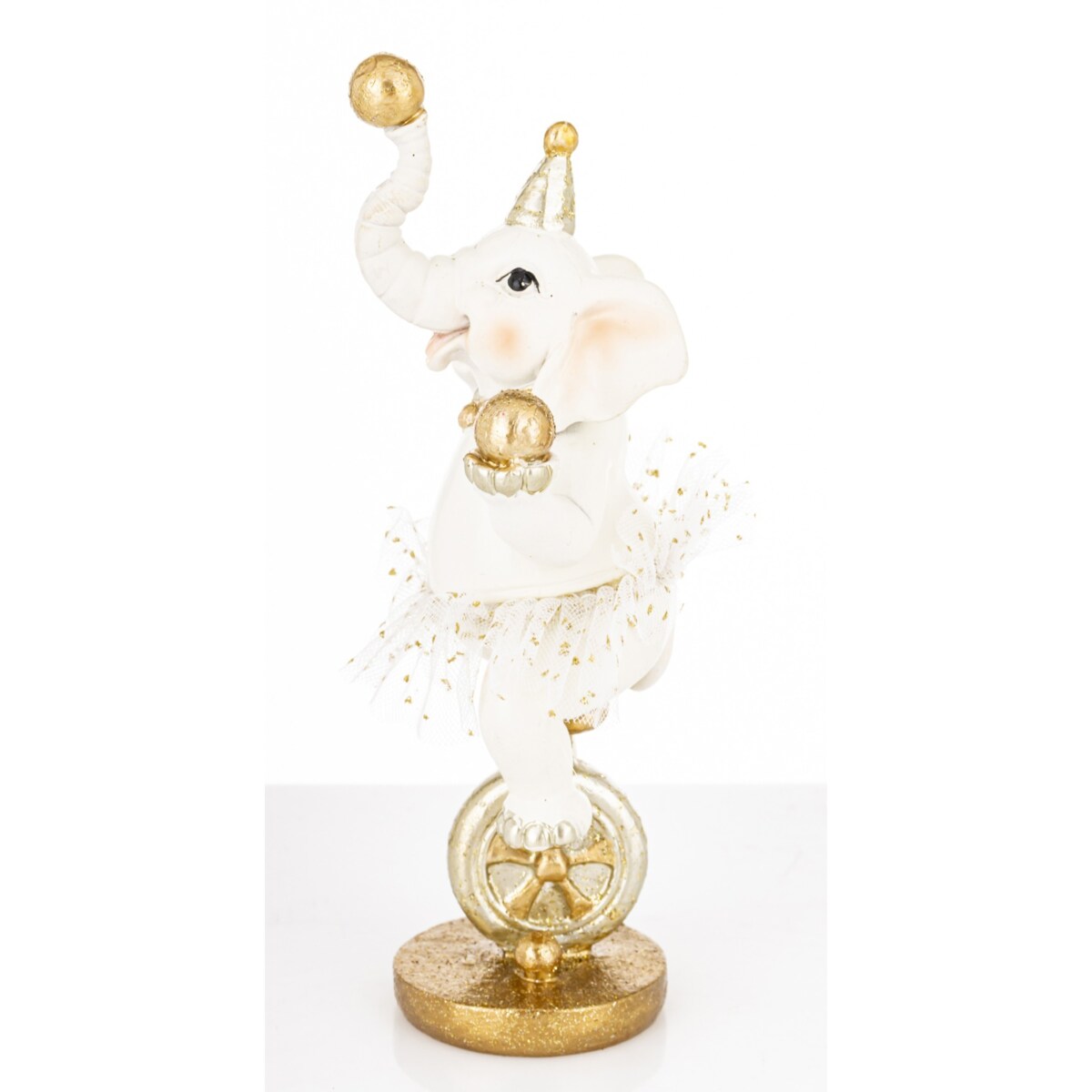 Figurka - słoń na monocyklu 16x9x5,5 cm CIRCO