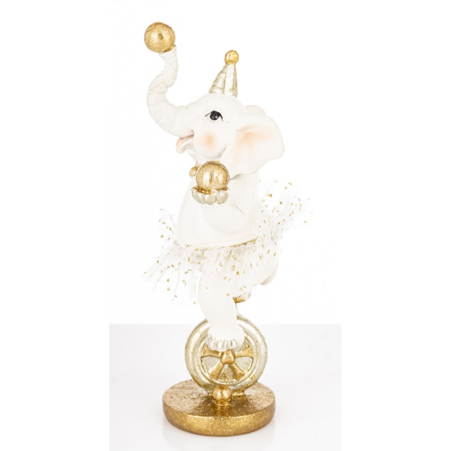 Figurka - słoń na monocyklu 16x9x5,5 cm CIRCO