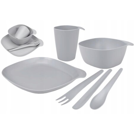 KOMPLET NA PIKNIK kemping grill naczynia dla 1osob