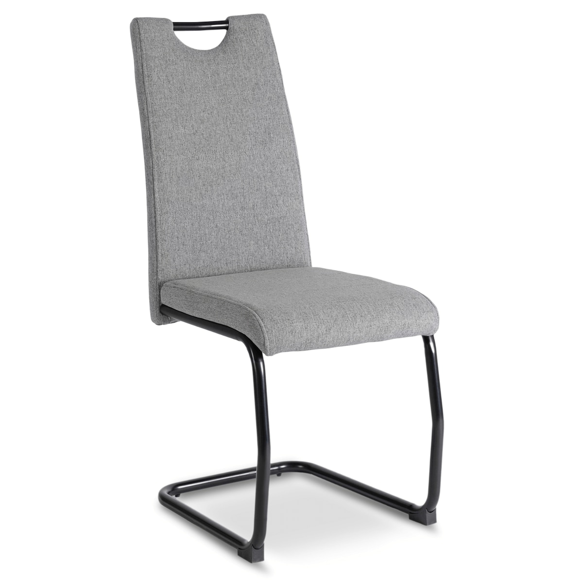 Krzesło Tapicerowane Kuchenne Do Salonu Jadalni Na Płozach LOPEZ Popiel