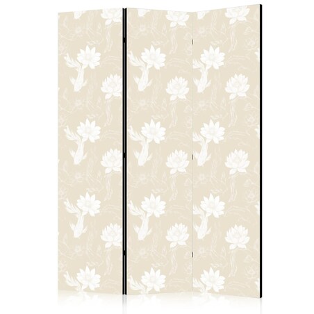 Parawan dwustronny Zwierzęta 135x172 cm 3-częściowy beżowy