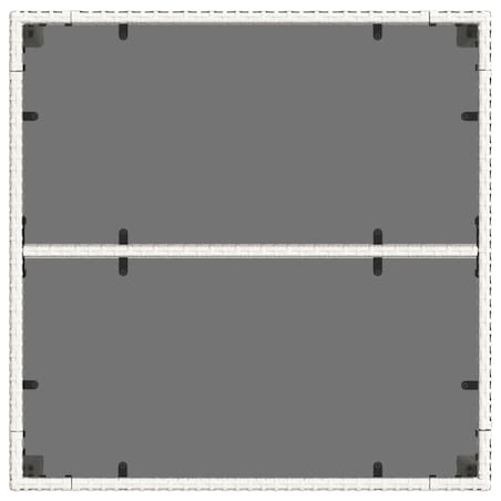 vidaXL Stół ogrodowy ze szklanym blatem, biały 90x90x75 cm, polirattan