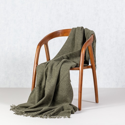 Pled Zelandia 140x200cm melange green tea, 140 x 200 cm