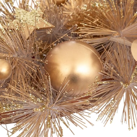 Stroik świąteczny na 4 świece złoty Ø 33 cm