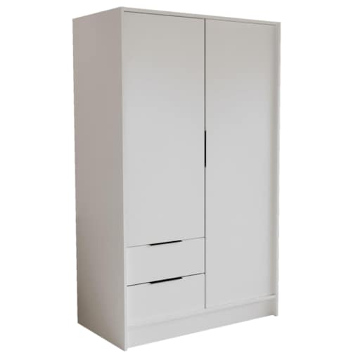 Szafa NIKOLA 103 klasyczna z regulowanymi półkami do przedpokoju-biała