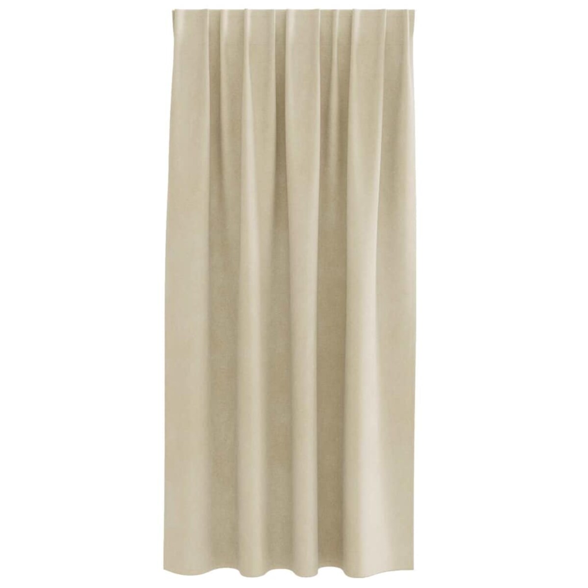 vidaXL Zasłony z zasłonami 2 pcs Kremowy 140 x 175 cm Aksamit