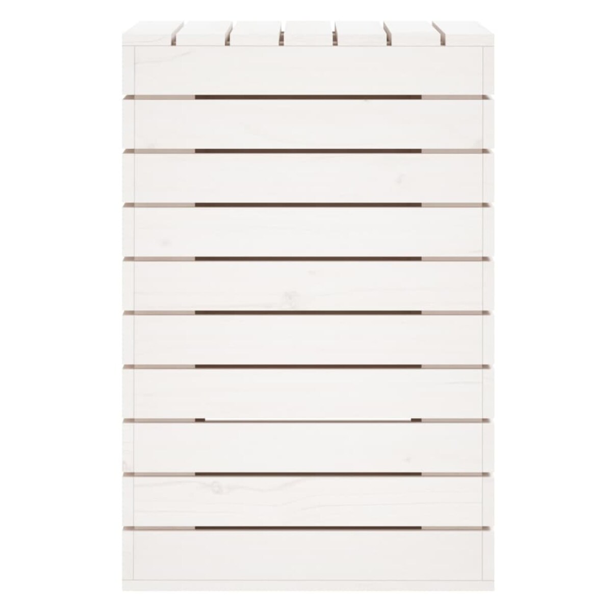 vidaXL Kosz na pranie, biały, 44x44x66 cm, lite drewno sosnowe