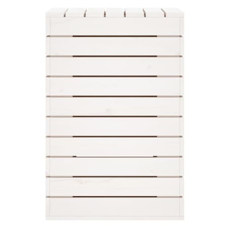 vidaXL Kosz na pranie, biały, 44x44x66 cm, lite drewno sosnowe