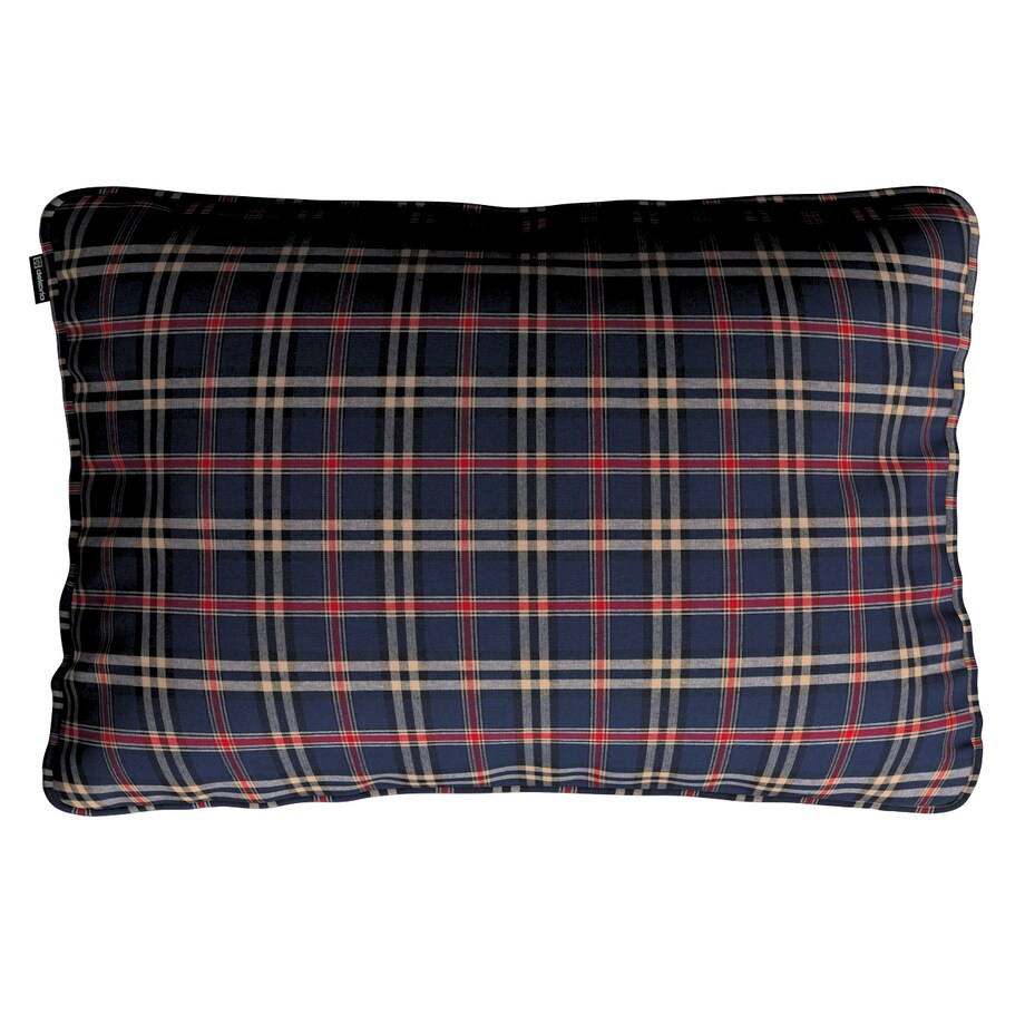 Poszewka Gabi na poduszkę prostokątna 60x40 granatowo-czerwona kratka