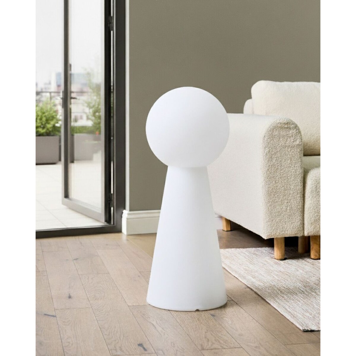 Lampa ogrodowa stojąca LED TORNE Biały
