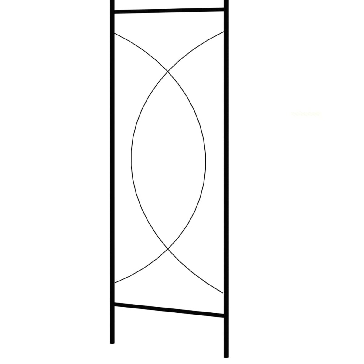 vidaXL Pergola ogrodowa, czarna, 150x34x240 cm, żelazna