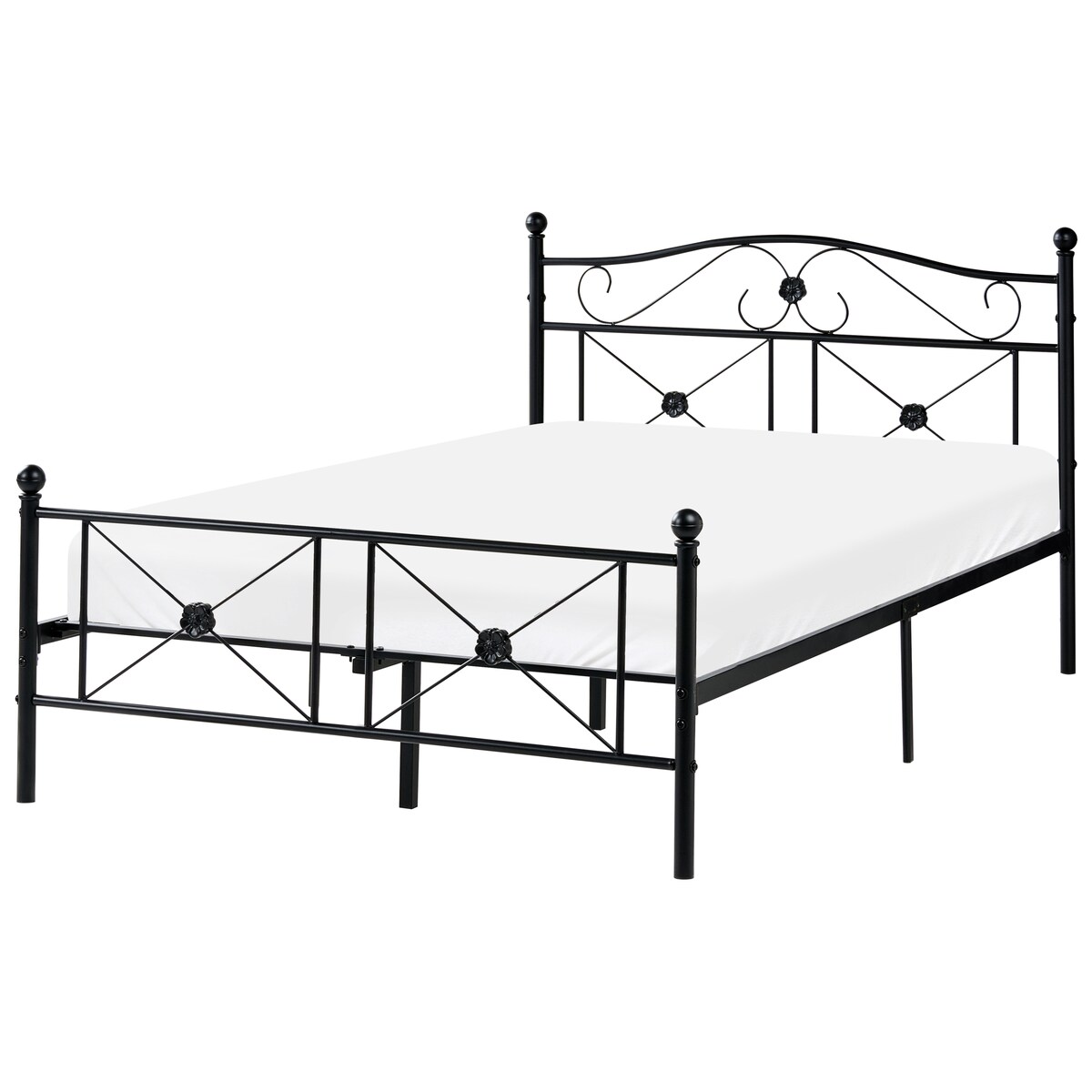 Łóżko Metal RODEZ 120 x 200 cm Czarny