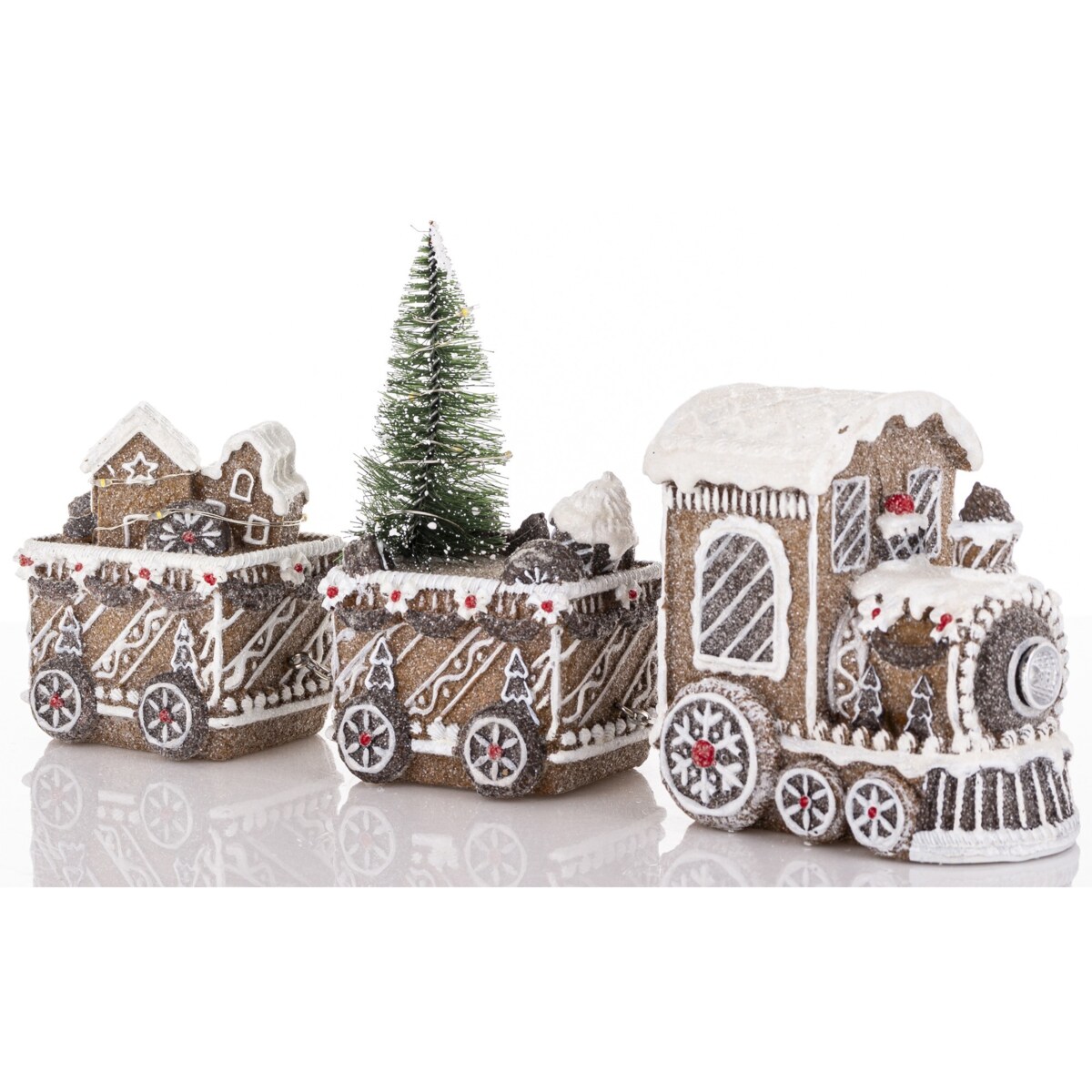 Dekoracja - pociąg piernikowy LED 19x45x10,5 cm TRENA