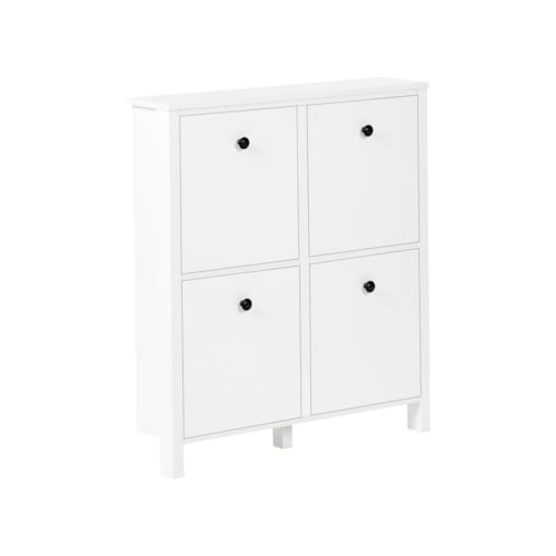 Szafka na buty 4 przegrody biała GIBSON