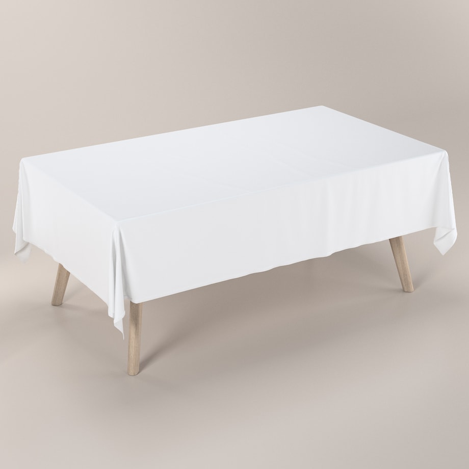 Obrus prostokątny 130 x 210 cm biały z połyskiem