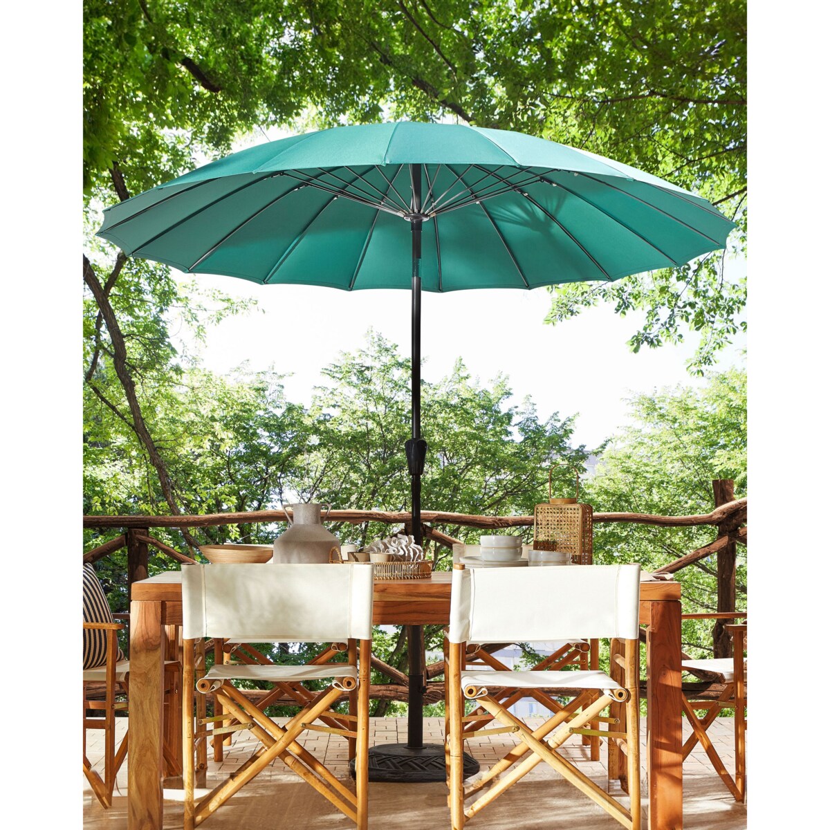 Parasol ogrodowy 255 cm BAIA Szmaragdowy