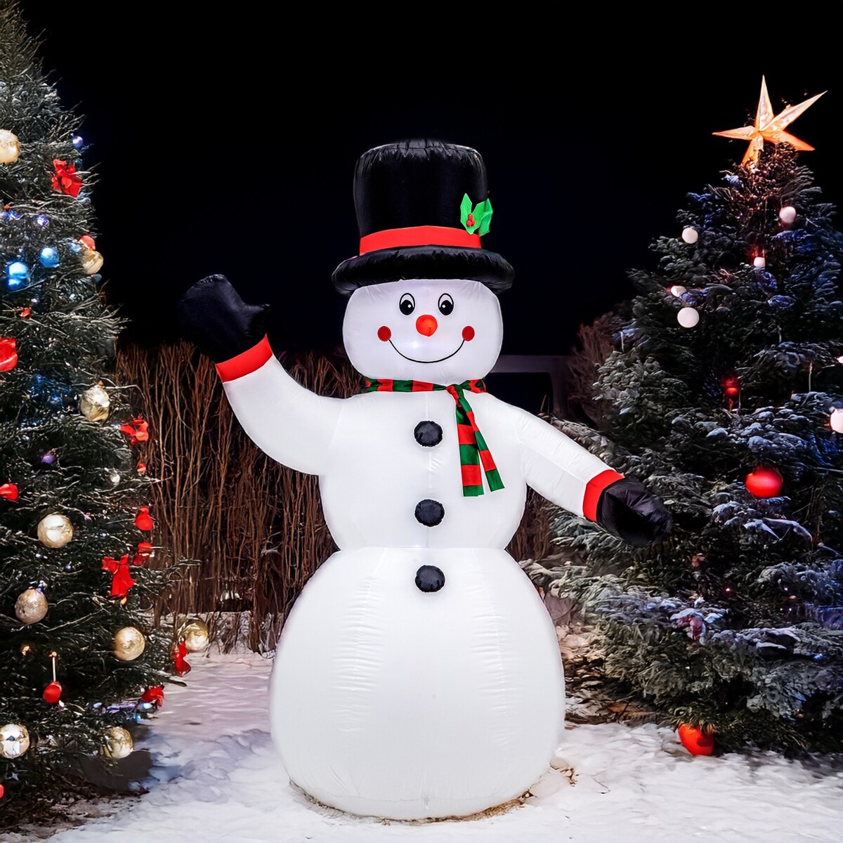 Bałwan Nadmuchiwany Świecący Duży Pompowany Led 180Cm Dmuchaniec