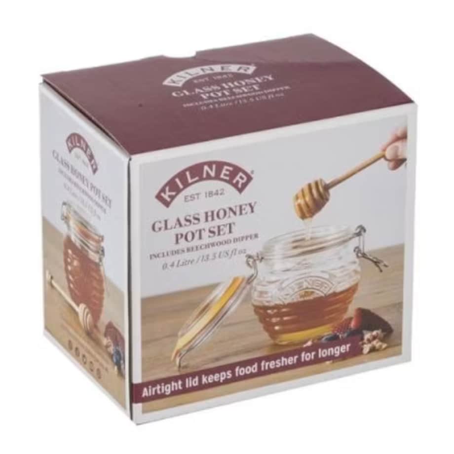 Słoik na miód z czerpakiem Clip Top, 400 ml, Kilner