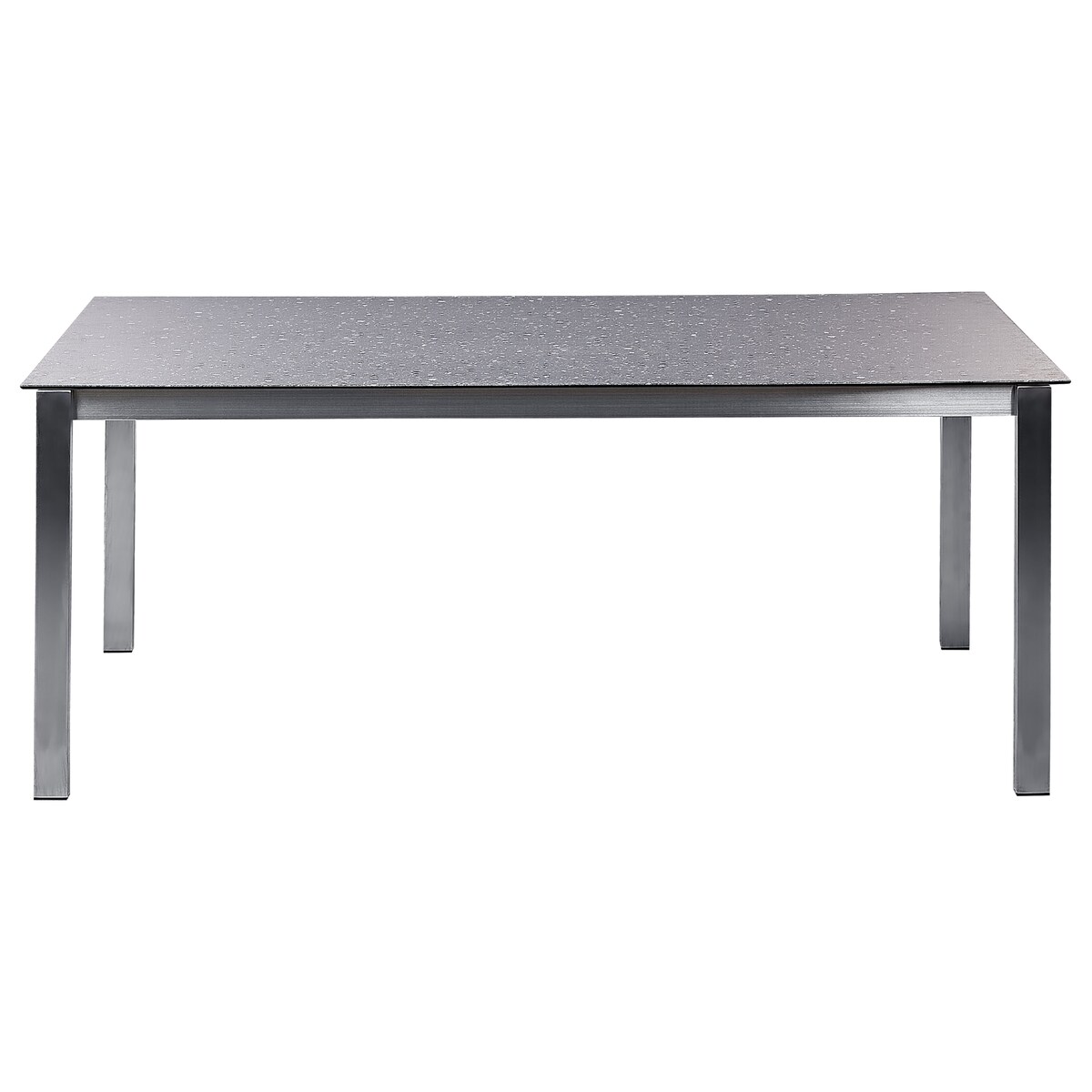 Stół ogrodowy COSOLETO 180 cm 90 cm Szkło Czarny