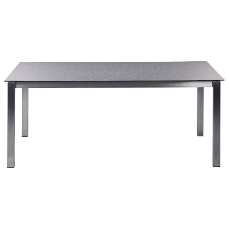 Stół ogrodowy COSOLETO 180 cm 90 cm Szkło Czarny
