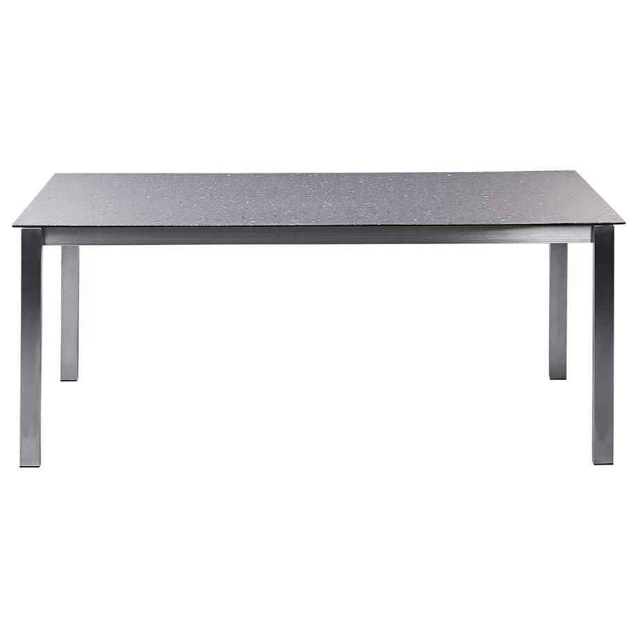 Stół ogrodowy COSOLETO 180 cm 90 cm Szkło Czarny