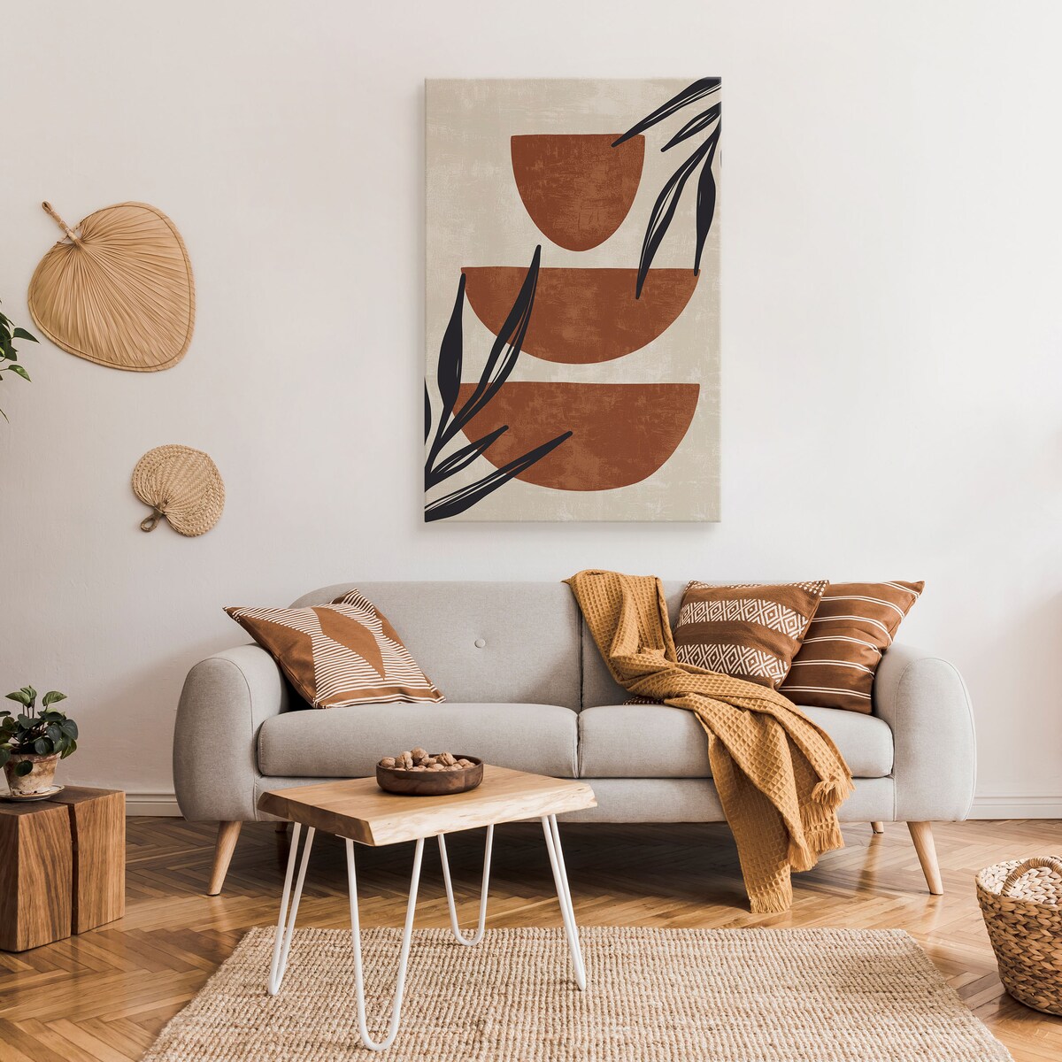 Obraz Kamienie Gałązki Boho 30x40cm