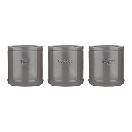 Zestaw 3 pojemników ceramicznych szarych Accents, 750 ml, Price & Kensington